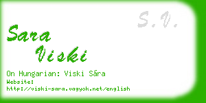sara viski business card